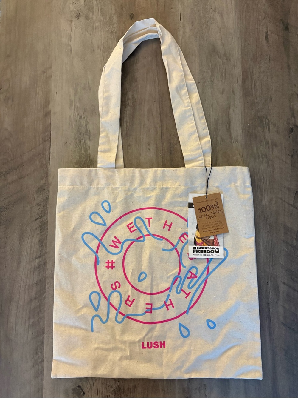 NWT LUSH Organic Cotton Tote Bag